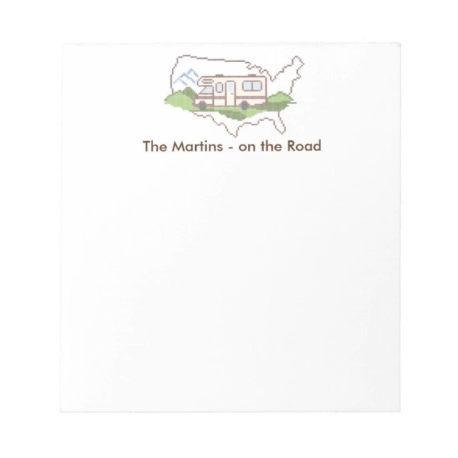 Customise Your Road Trip USA Notepad (Front)