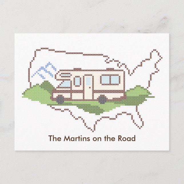 Customise Your Road Trip USA Postcard (Front)