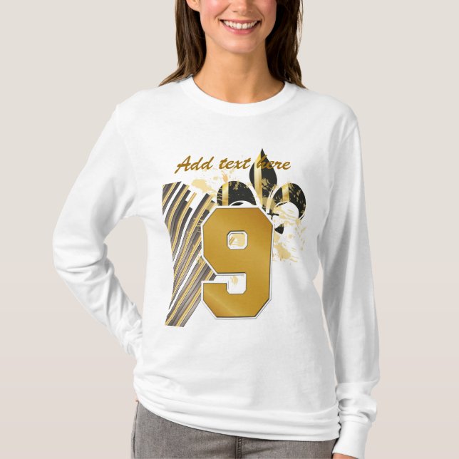 Customise your text, fleur de lis T-Shirt (Front)