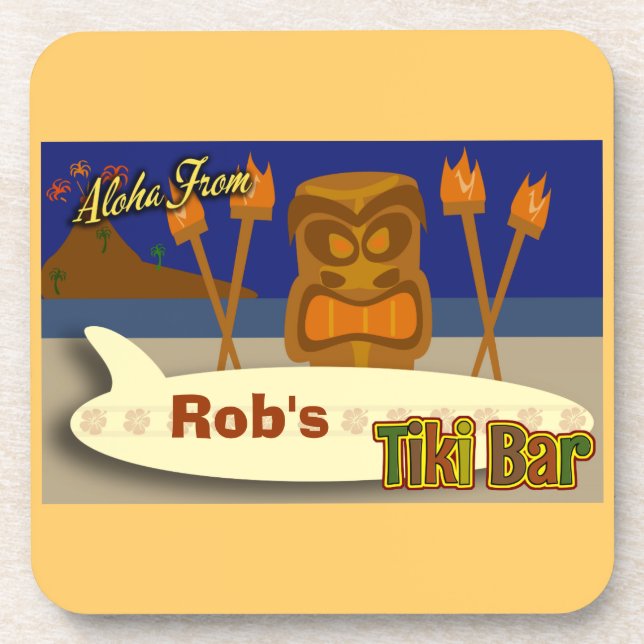 Customise Your Tiki Bar Coaster (Front)