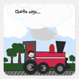 Customise Your Train Square Sticker