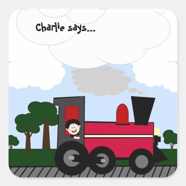 Customise Your Train Square Sticker (Front)