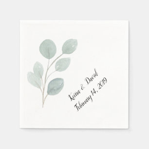 Customise your wedding napkins Eucalyptus