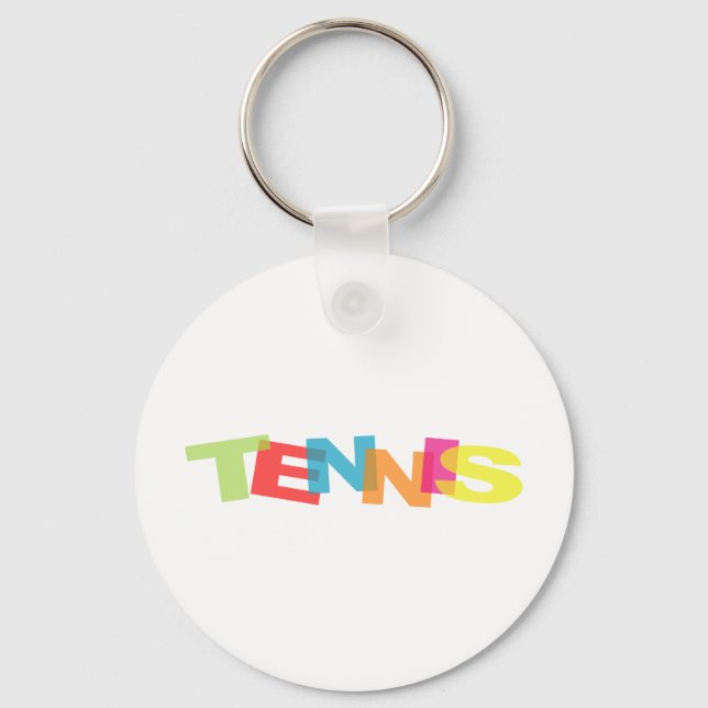 Customise yourself tennis gifts key ring (Front)