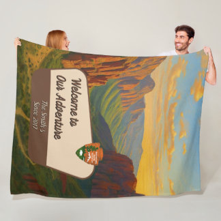 Customise Zion Canyon Family Adventure Fleece Blanket