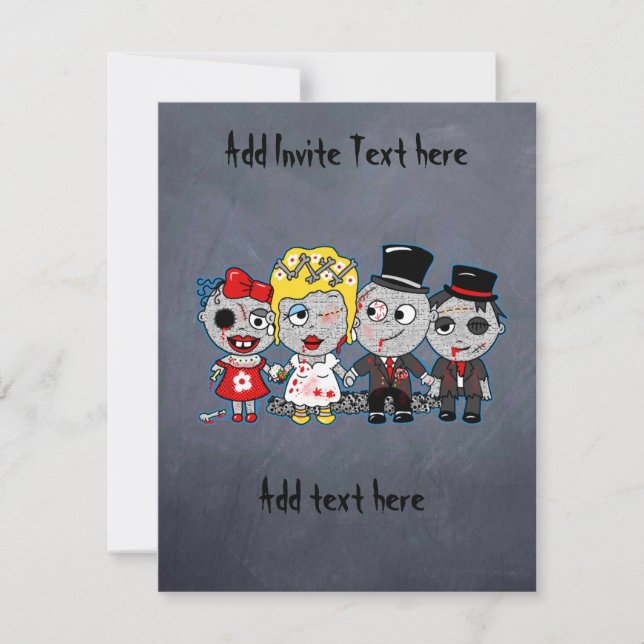 Customise Zombies wedding bride groom accessories Invitation (Front)
