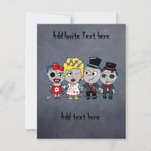 Customise Zombies wedding bride groom accessories Invitation