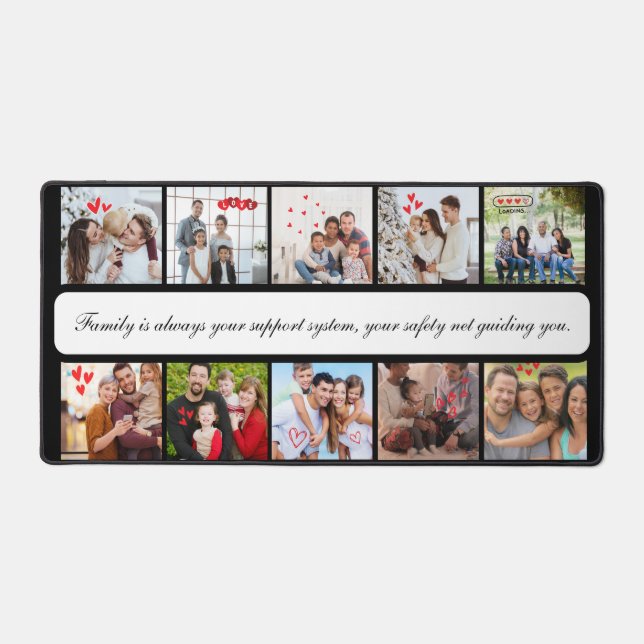 Customised 10 Photo Collage Desk Mat (Front)