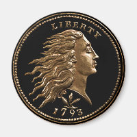 Customised 1793 Flowing Hair Penny Magnet