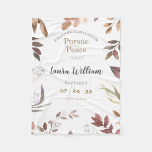 Customised 2022 JW Convention Baptism Fleece Blan Blanket