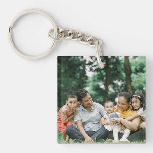 Customised 2 Family Photo Double Sided Template  Key Ring