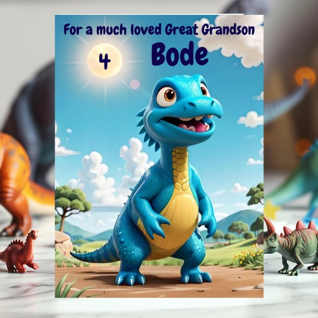 Customised "3D" Great Grandson Birthday Poem Card (Creator Uploaded)