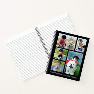 Customised 5 Photo Collage Modern Picture Image Notebook