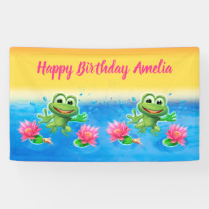 Customised 5' x 3' Leapfrog Birthday vinyl Banner