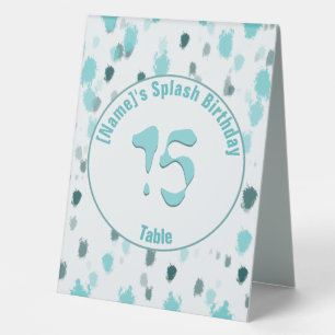 Customised Abstract Art Splash of Colour Green Blu