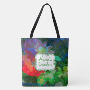 Customised Abstract Rose Garden Tote Bag