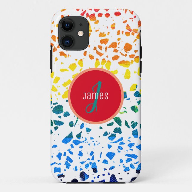 Customised Abstract Terrazzo Colourful Pattern  Case-Mate iPhone Case (Back)