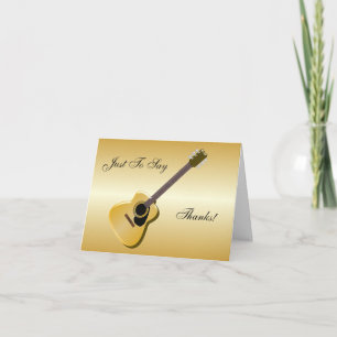 Customised Acoustic Guitar Thank You Card