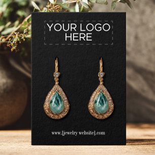 Customised Add Your Logo Black Earring Display