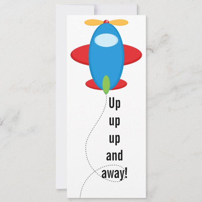 Customised Aeroplane Birthday Invitation (Front)