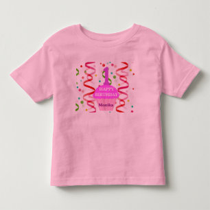Customised Age and Name Happy Birthday Cupcake Toddler T-Shirt