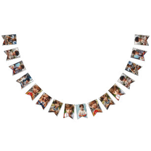 Customised All-Occasion 16-Flag Photos Party Decor Bunting