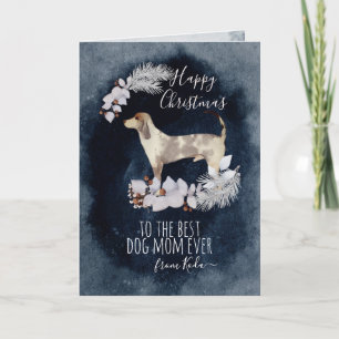 Customised American Leopard Hound Mum Christmas Holiday Card
