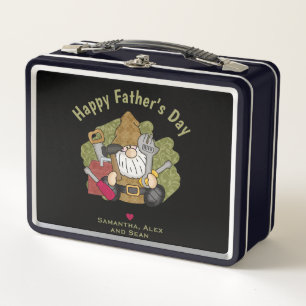 Customised and Personalised Handyman Garden Gnome Metal Lunch Box