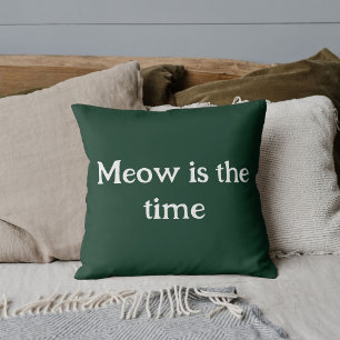 Customised Animal Pet Cat Funny Quote Cute Green Cushion