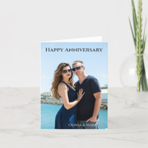 customised Anniversary Script Card