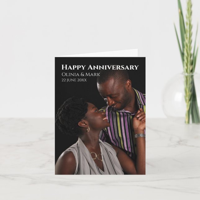 customised Anniversary Script Card (Front)