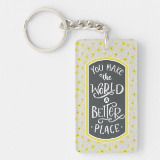 Customised Appreciation Thank You Hand Lettered Key Ring