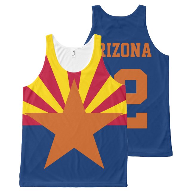 Customised Arizona Est. 1912 State Flag All-Over Print Tank Top (Front and Back)