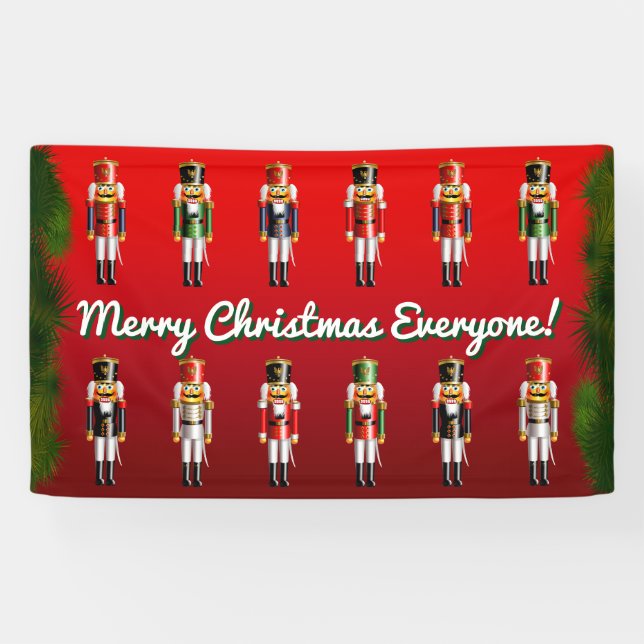 Customised Army Of Nutty Nutcracker Toy Soldiers Banner (Horizontal)