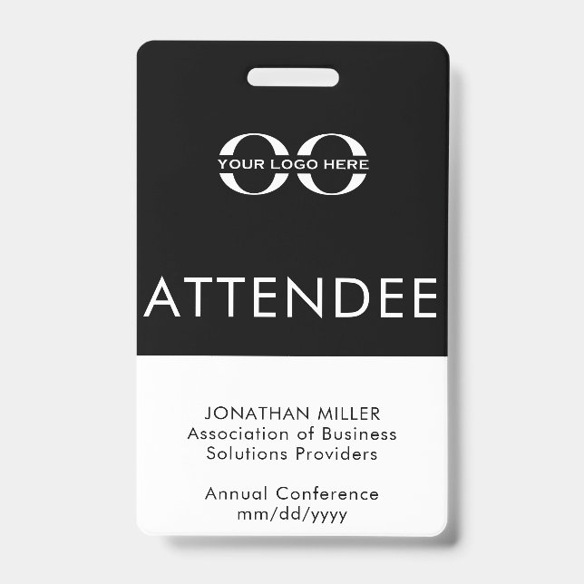 Customised Attendee Name Badge ID Badge (Front)
