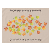 Customised Autumn Leaves Thanksgiving Tablecloth