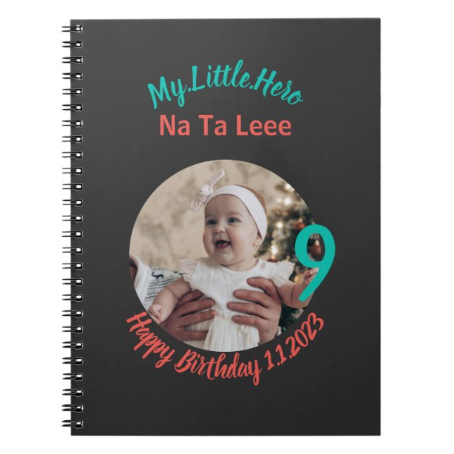 Customised Baby Birthday with Customised  Notebook (Front)