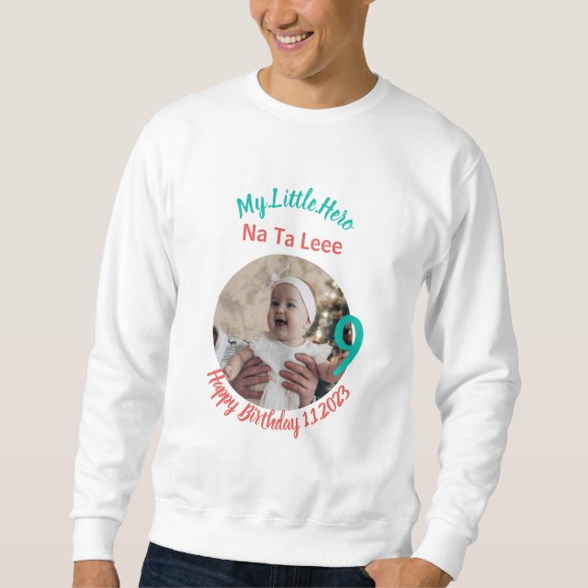 Customised Baby Birthday with Customised  Sweatshirt (Front)