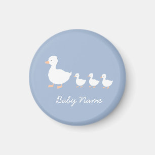 Customised Baby Shower Favour Cookies Blue Ducklin Magnet