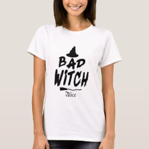 Customised Bad Witch shirt, Halloween Witch T-Shirt