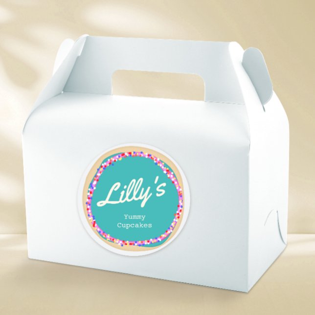 Customised Bakery Personalised Cupcake Classic Round Sticker (Creator Uploaded)