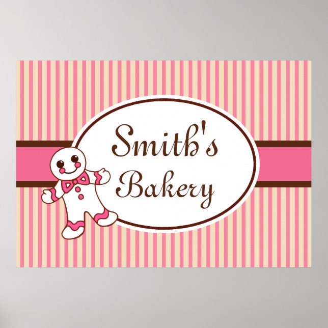Customised Bakery Sign Art Print (Front)