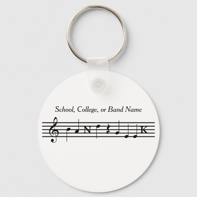 Customised Band Geek Key Chain (Front)