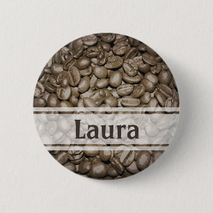 Customised barista design 6 cm round badge
