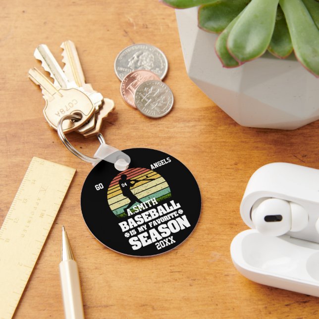 Customised Baseball Gifts for Boys & Girls Key Ring (Desk)