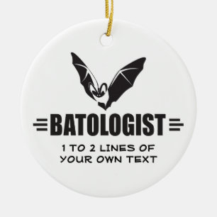 Customised Bat Ceramic Tree Decoration