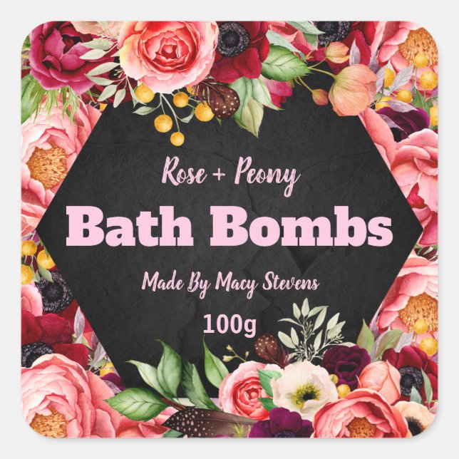 Customised Bath Bomb Label (Front)