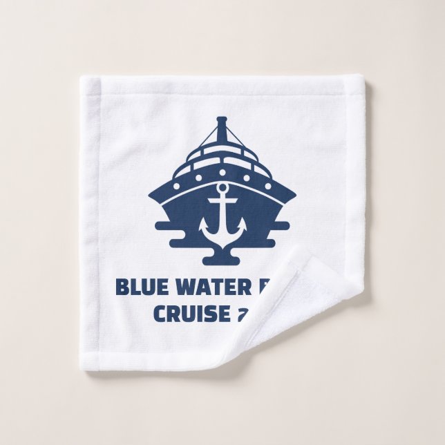 Customised Beach Cruise Nautical Anchor Wash Cloth (Wash Cloth)