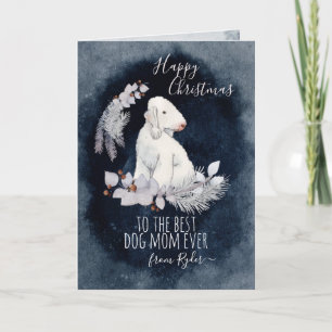 Customised Bedlington Terrier Mum Christmas  Holiday Card