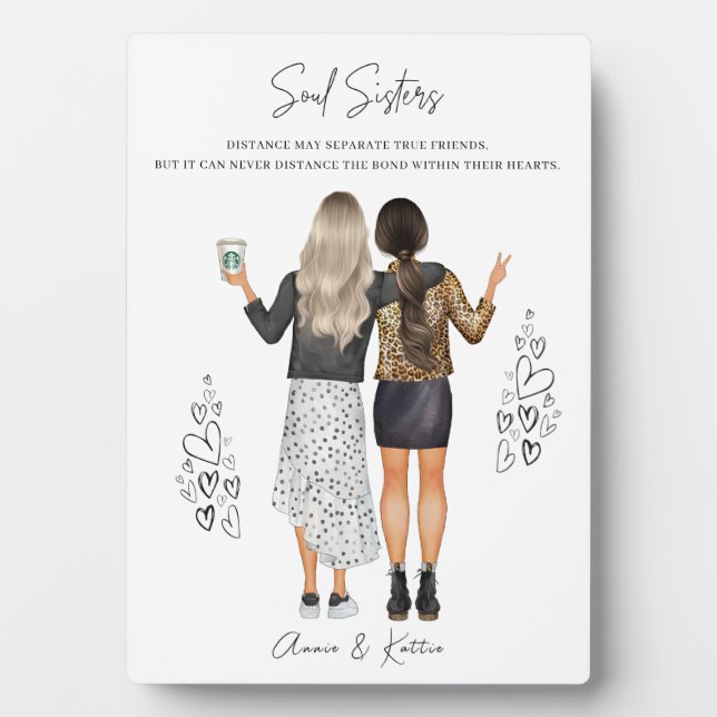 Customised Best Friend Christmas Print Plaque (Front)